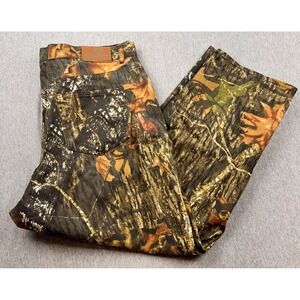 Mossy Oak Camo‎ Pants Mens 42x29 Break Up Jeans Hunting Oak Leaf *HEM*